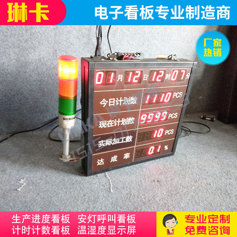 安燈呼叫看板生產(chǎn)進(jìn)度聲光報警顯示屏