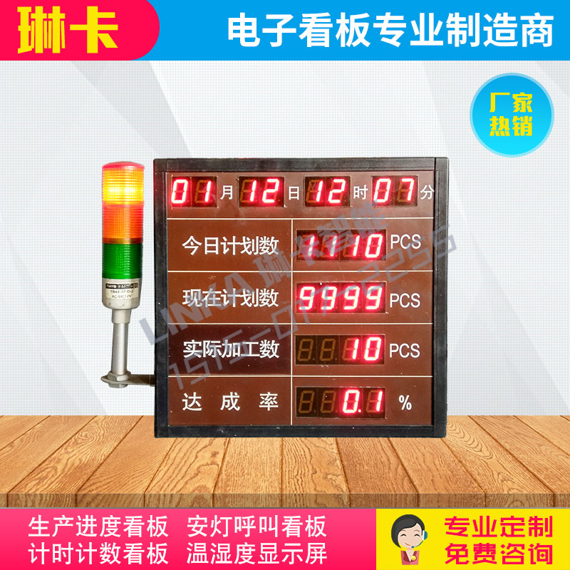 安燈呼叫看板生產(chǎn)進(jìn)度聲光報警顯示屏