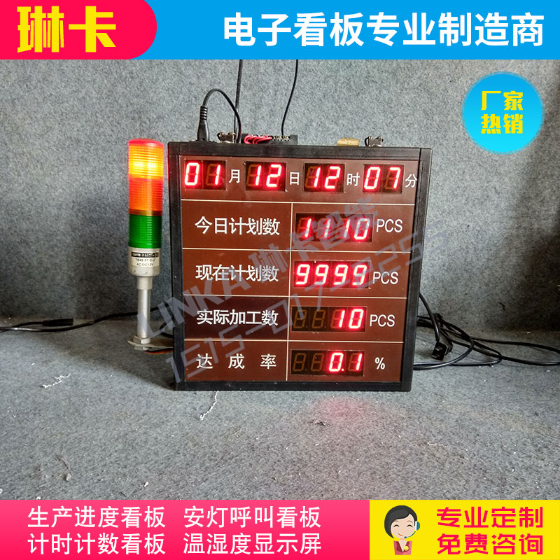 安燈呼叫看板生產(chǎn)進(jìn)度聲光報警顯示屏